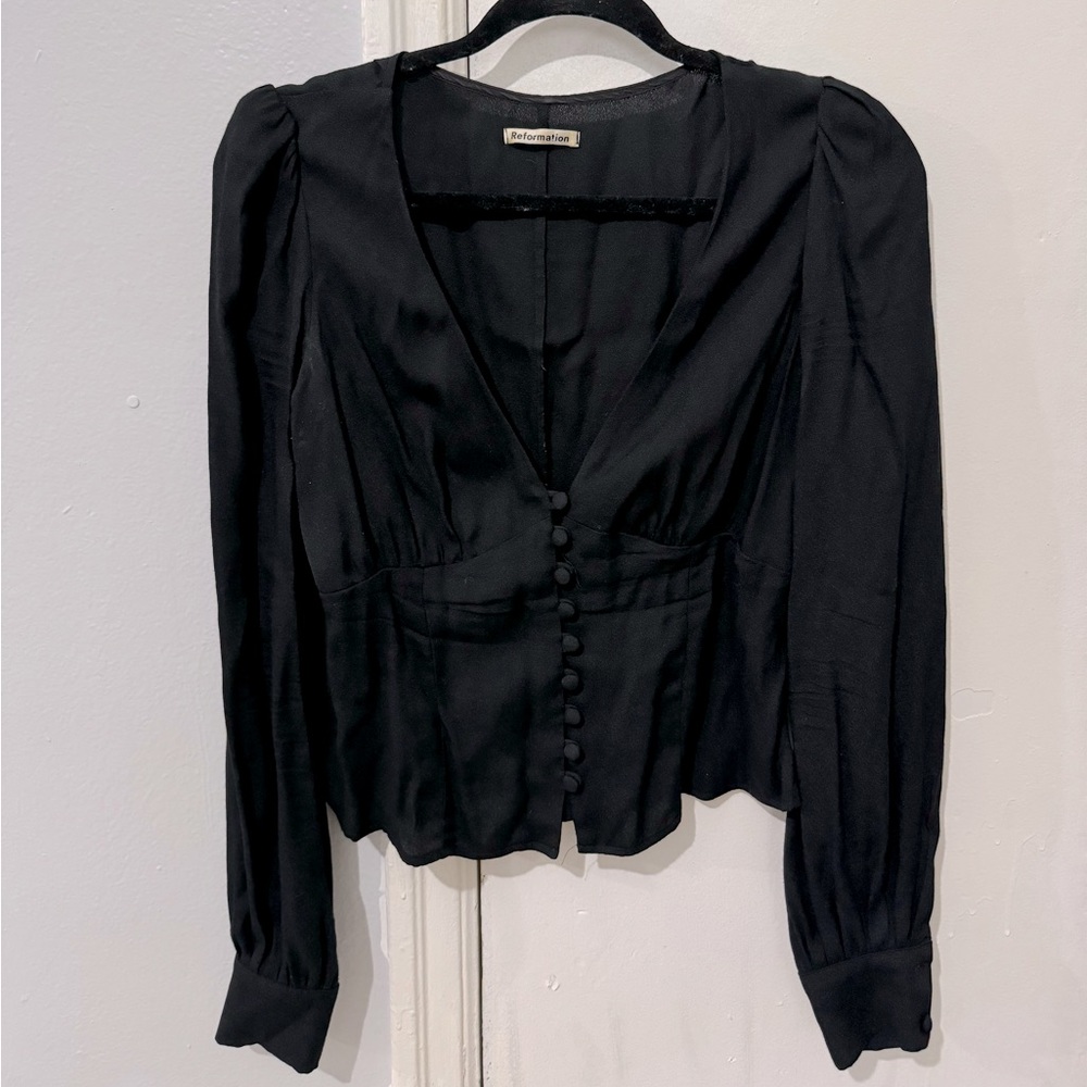 REFORMATION black button up blouse
